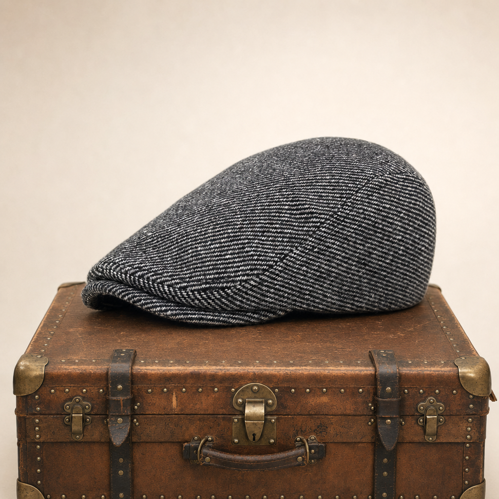 Tweed Flat Cap — RUTHIN — Ash Grey