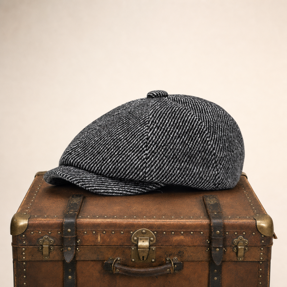 Tweed Newsboy Cap — CONWY — Ash Grey