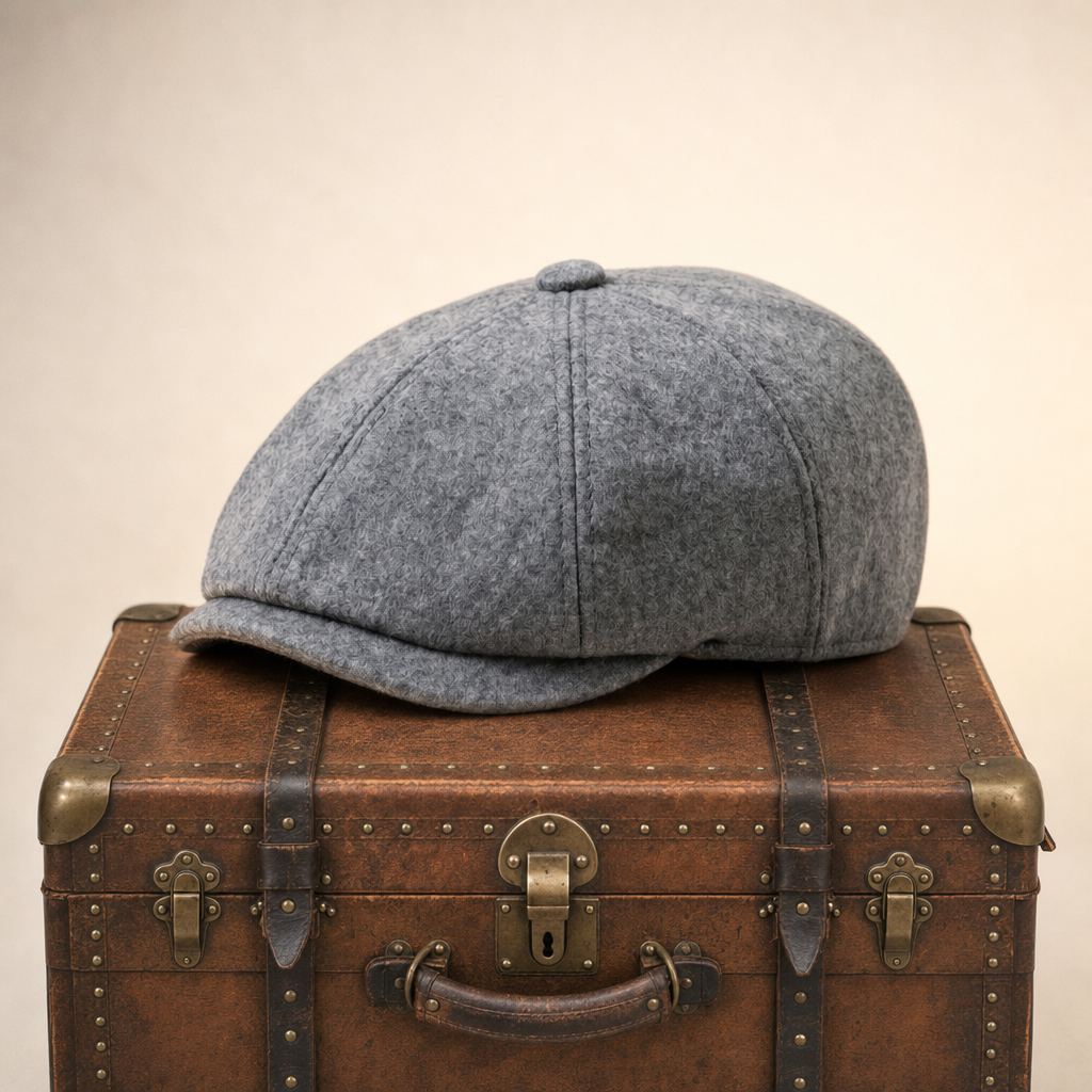 Eight-Panel Cap — BEDALE — Ash Grey