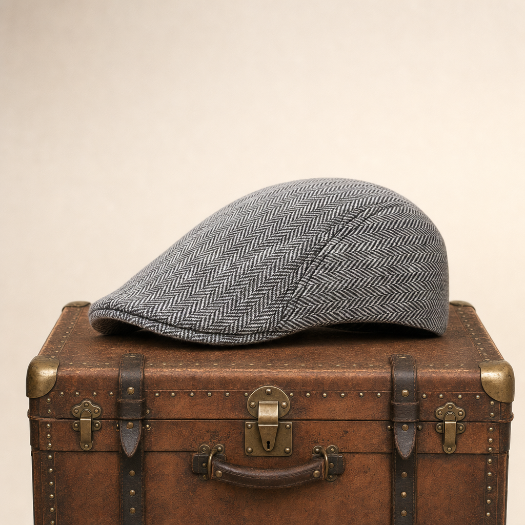Herringbone Bush Cap — HAWES — Ash Grey