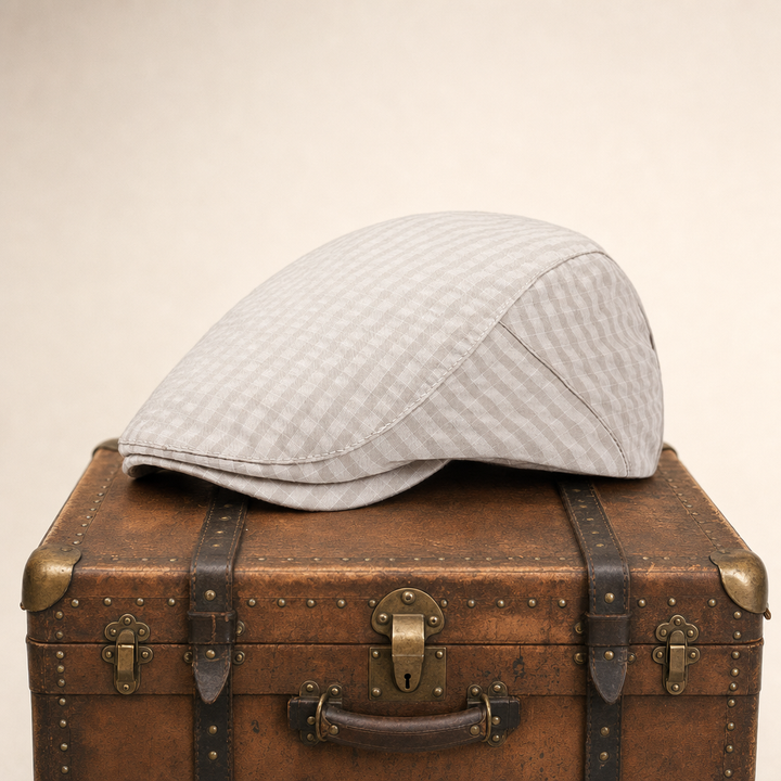 Lightweight Grid Cap — GALASHIELS — Beige