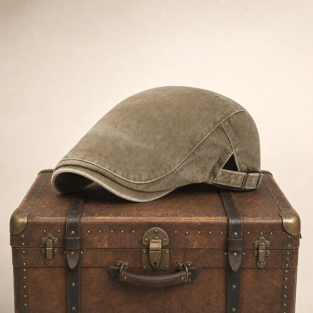 Vintage Washed Cap — BRECON — Beige