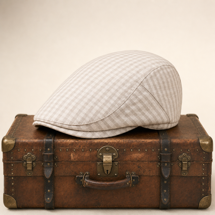 Lightweight Grid Cap — MORPETH — Beige