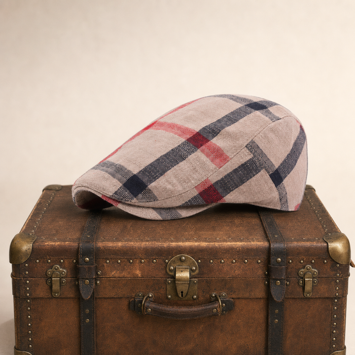 Vintage Check Cap — DOLGELLAU — Beige
