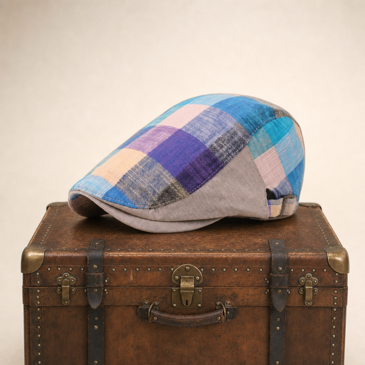 Vintage Check Cap — HELMSLEY — Blue