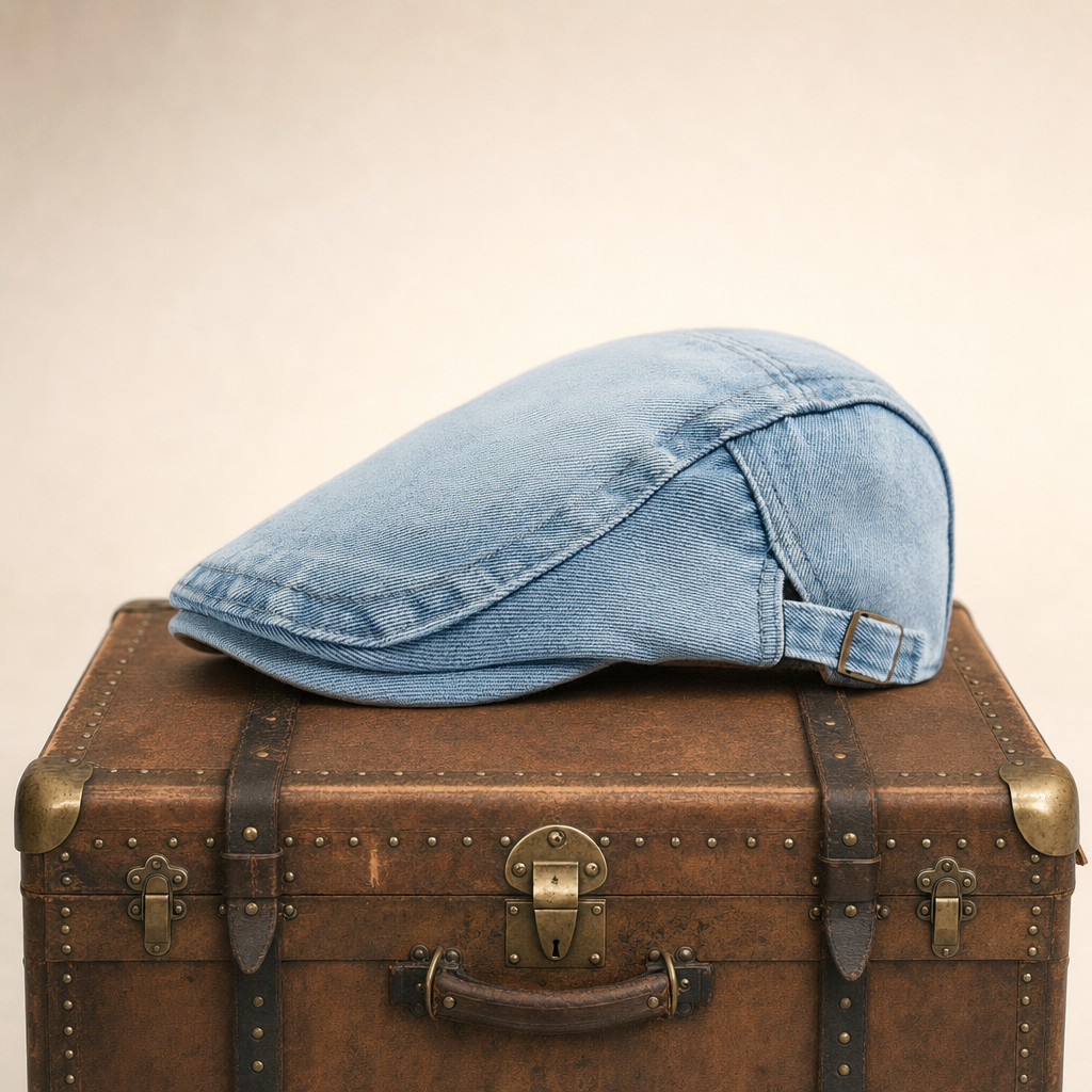 Stonewash Denim Cap — AMBLESIDE — Cloud Blue