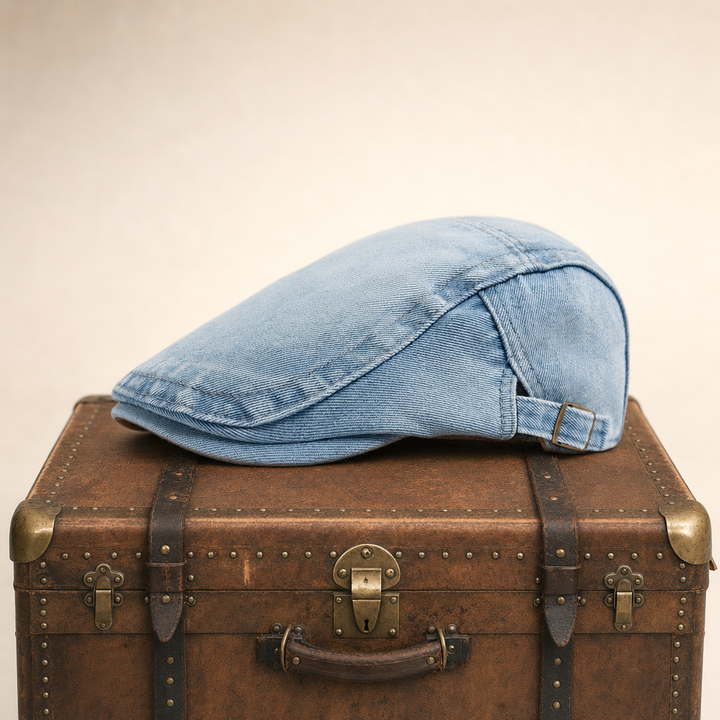Stonewash Denim Cap — AMBLESIDE — Cloud Blue