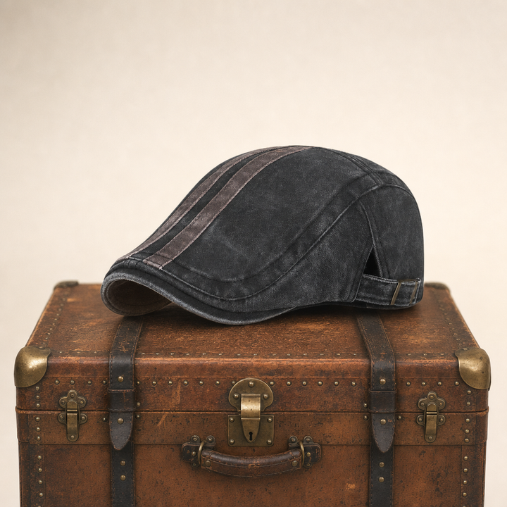 Denim Strip Cap — FORFAR — Coal Black