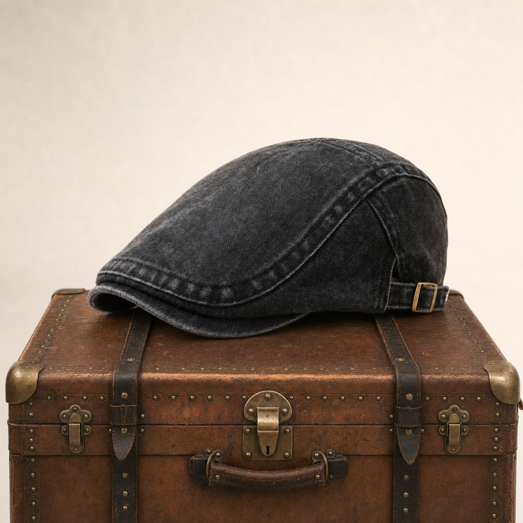 Vintage Washed Cap — BAKEWELL — Coal Black