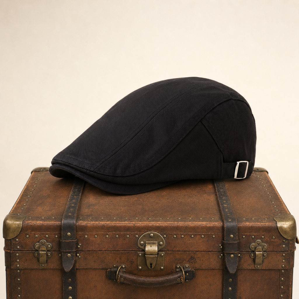 Classic Driver Cap — RAMSBOTTOM — Coal Black