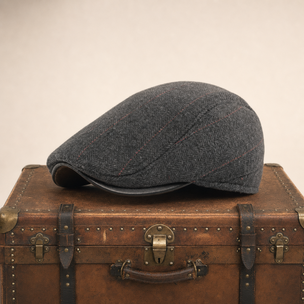 Driver Ear Flap Cap — KIRRIEMUIR — Coal Black