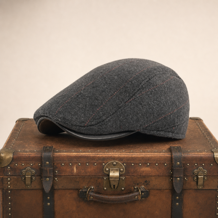 Driver Ear Flap Cap — KIRRIEMUIR — Coal Black