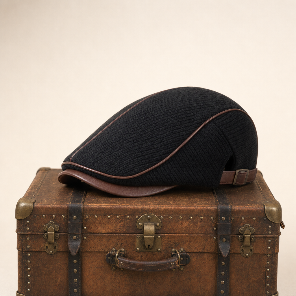 Heritage Knit Cap — PADSTOW — Coal Black