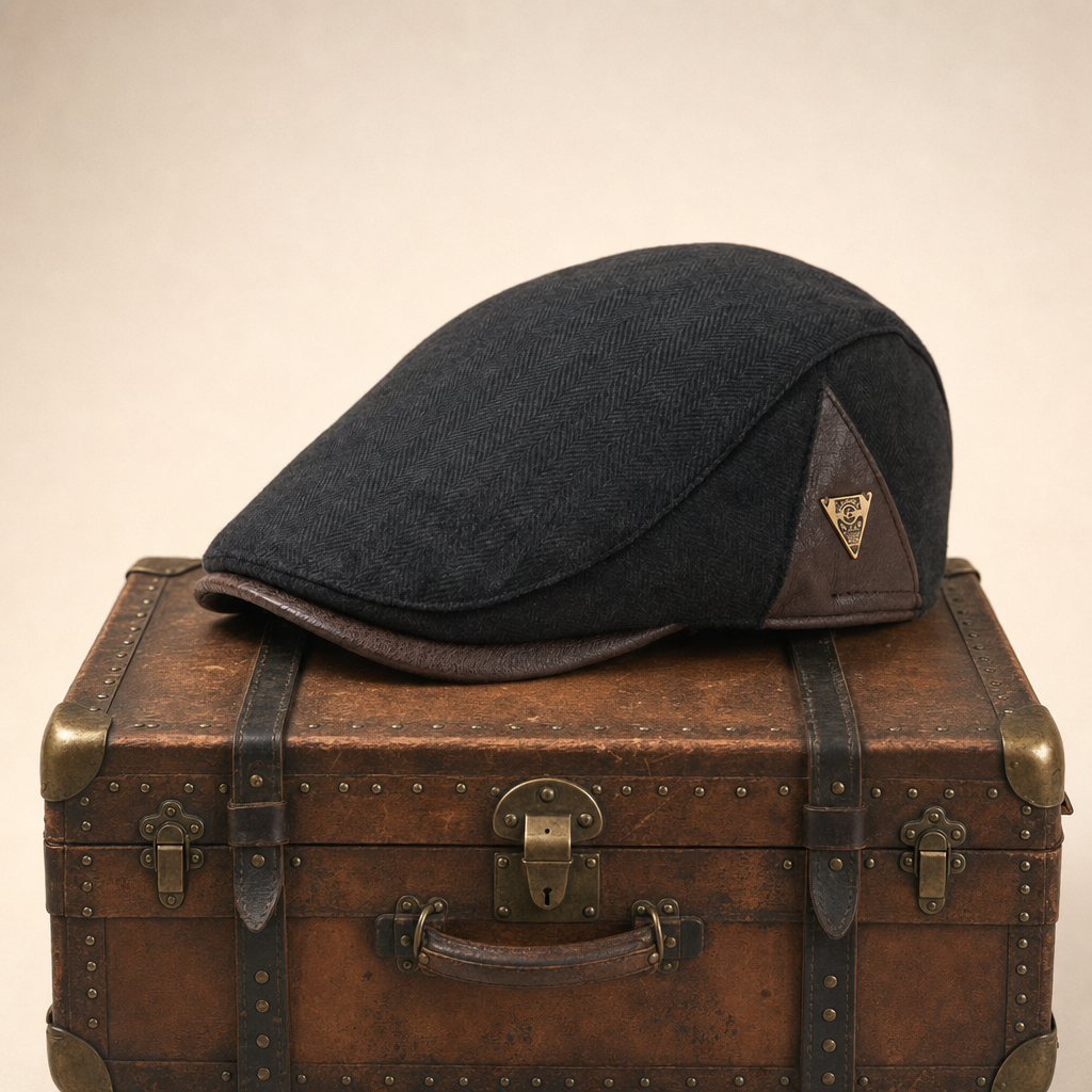 Vintage Panel Cap — KEIGHLEY — Coal Black