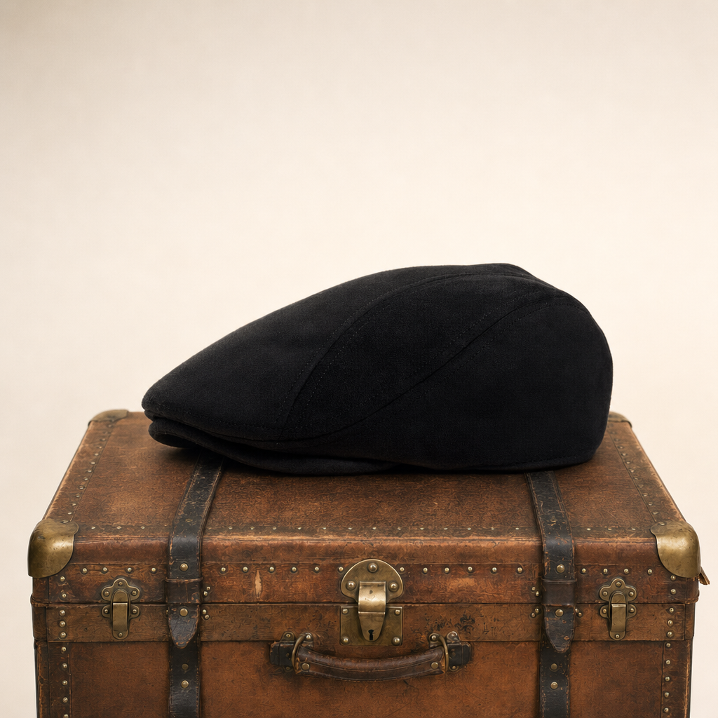 Suede Classic Cap — SHREWSBURY — Coal Black