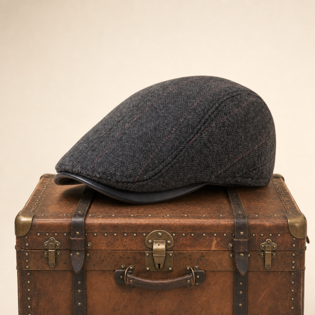Driver Ear Flap Cap — ASKRIGG — Coal Black