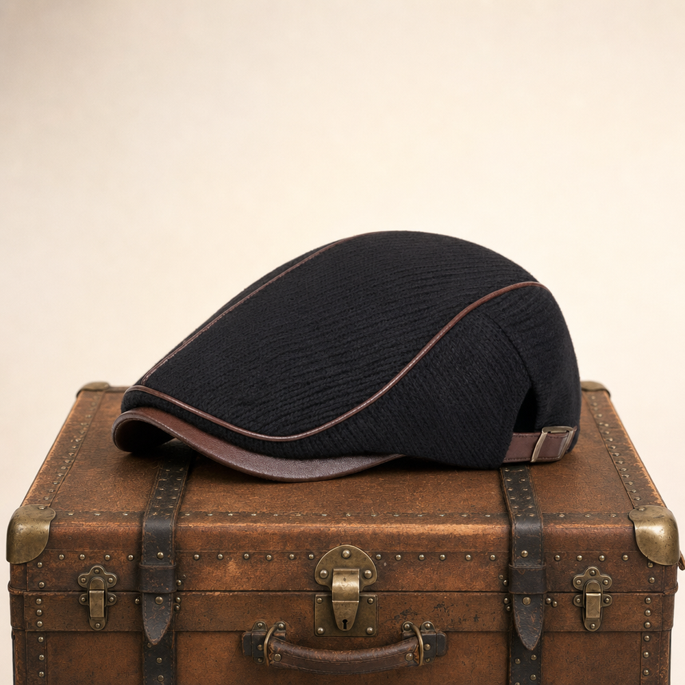 Heritage Knit Cap — CALLANDER — Coal Black