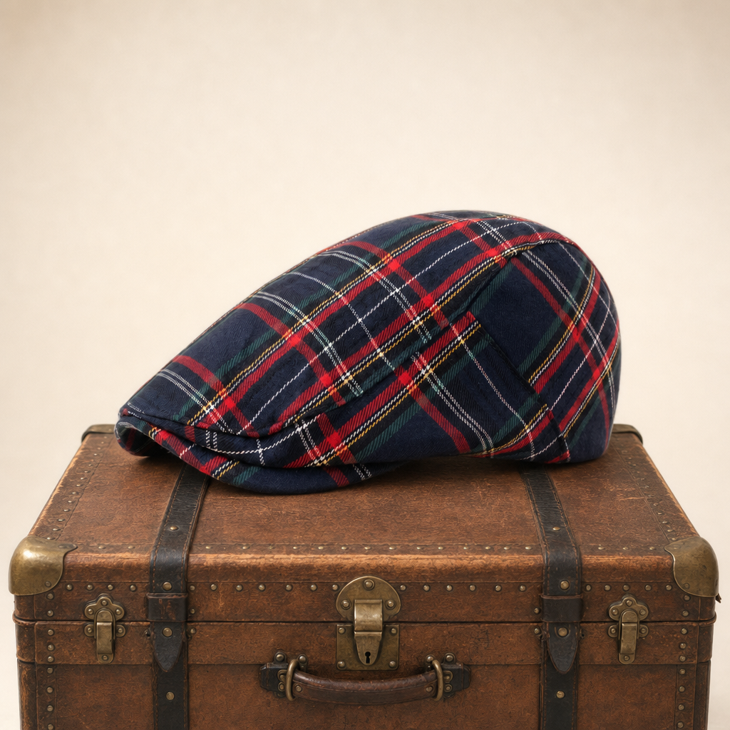 Tartan Highland Cap — WHITBY — Coal Black