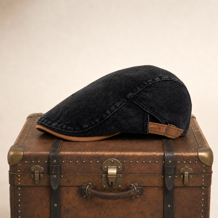 Denim Workwear Cap — BRECHIN — Coal Black