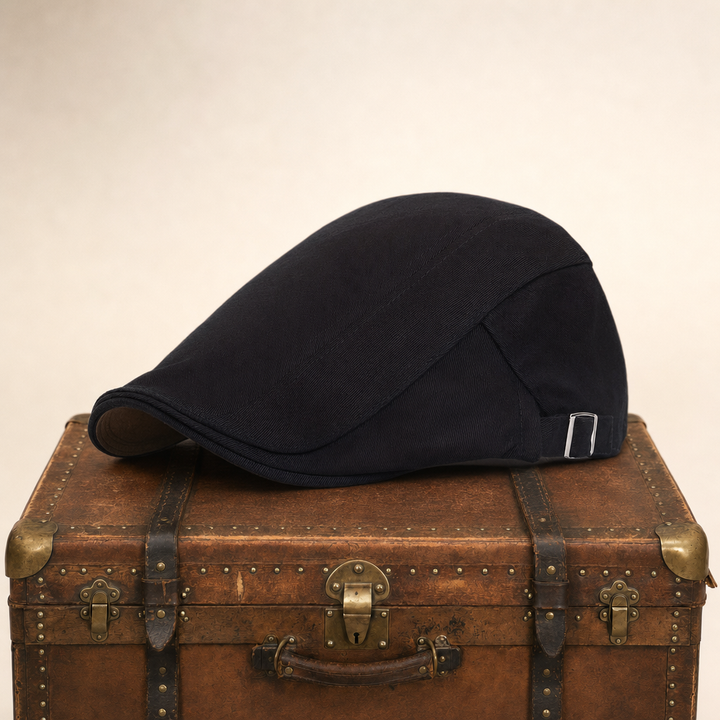 Classic Driver Cap — CLIFDEN — Coal Black
