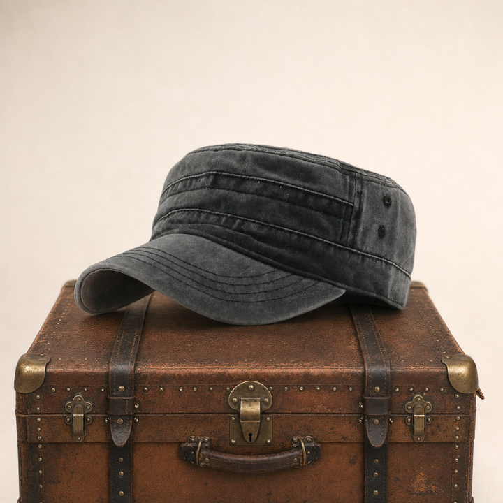 Field Cotton Cap — PITLOCHRY — Coal Black