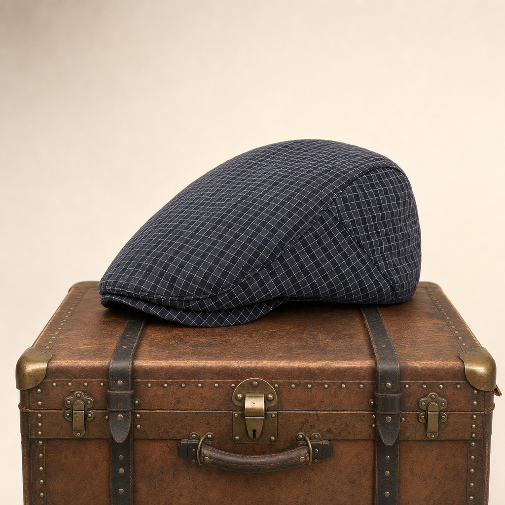 Lightweight Grid Cap — GALASHIELS — Coal Black