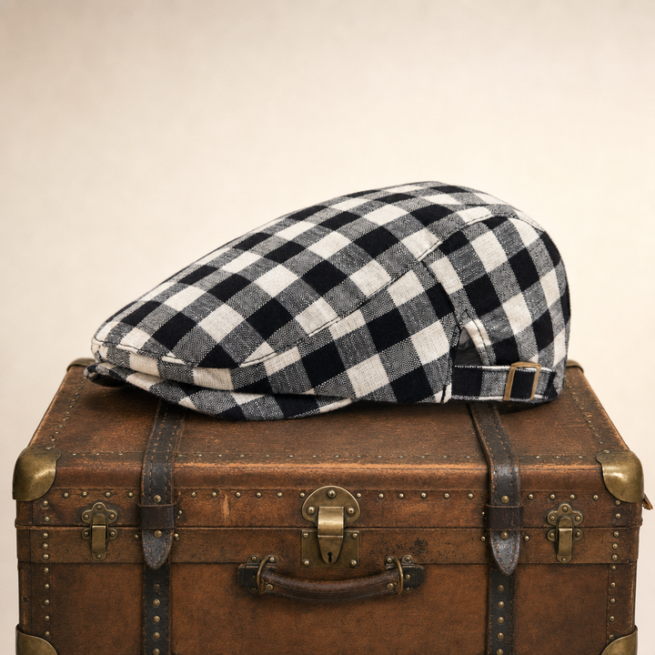 Vichy Check Cap — BALA — Coal Black
