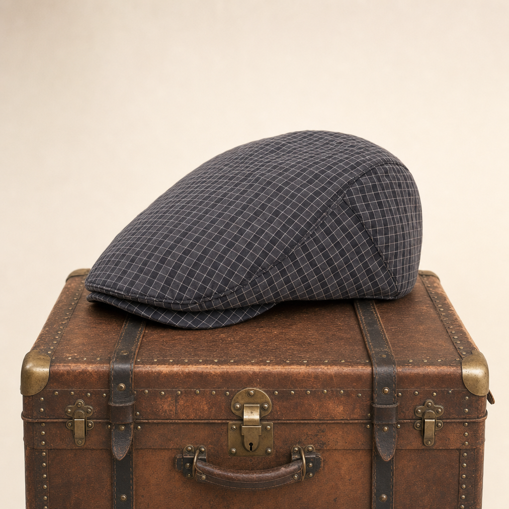 Lightweight Grid Cap — MORPETH — Coal Black