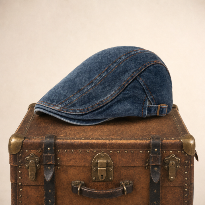 Denim Stitch Cap — HOLMFIRTH — Denim Blue