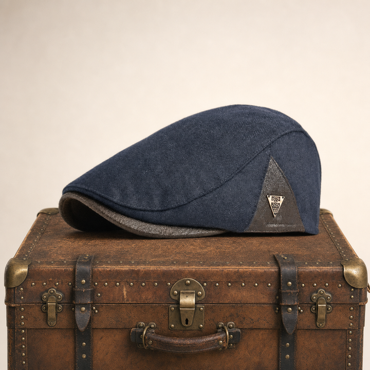 Vintage Panel Cap — BUILTH — Denim Blue