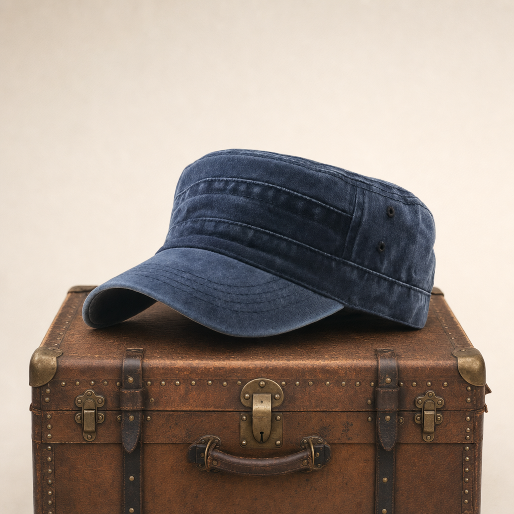 Field Cotton Cap — PITLOCHRY — Denim Blue