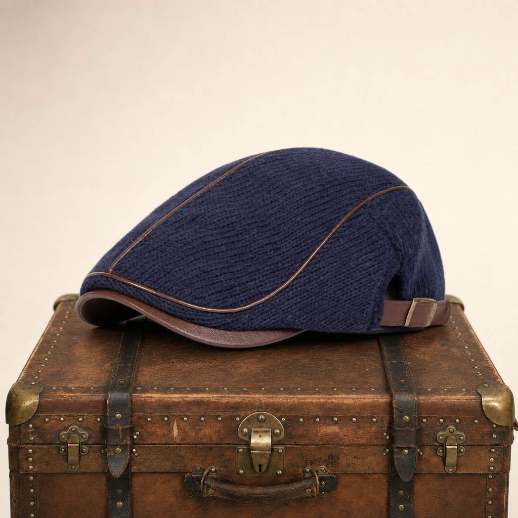 Heritage Knit Cap — CALLANDER — Denim Blue