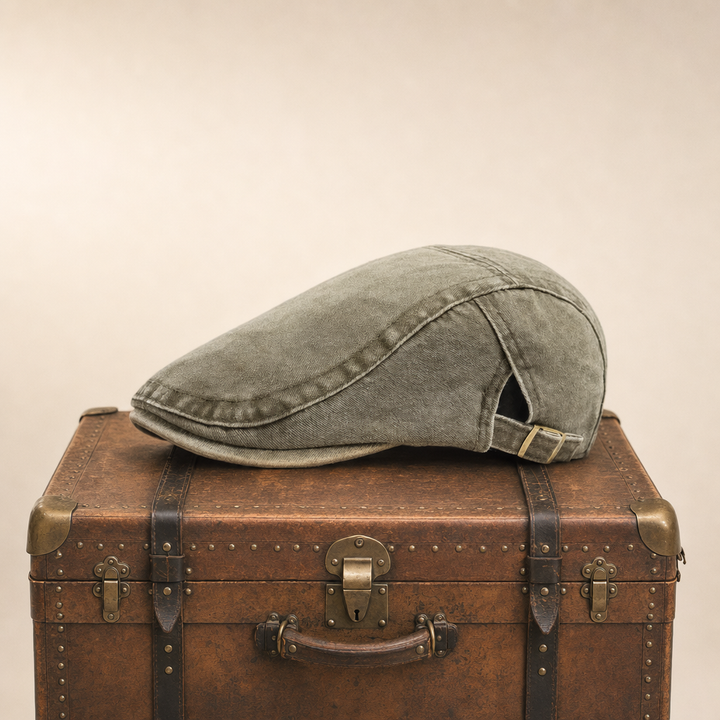 Denim Vintage Cap — LEEK — Field Olive