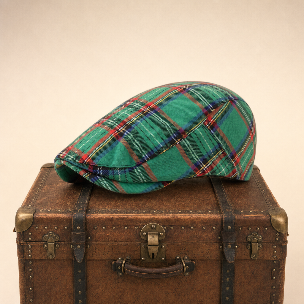Tartan Highland Cap — WHITBY — Green