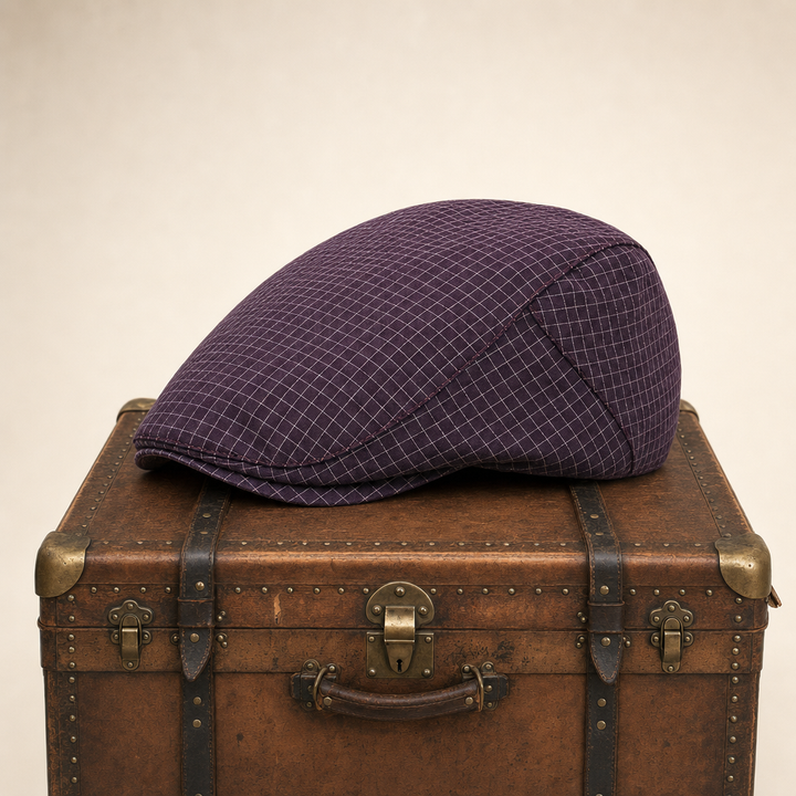 Lightweight Grid Cap — GALASHIELS — Purple