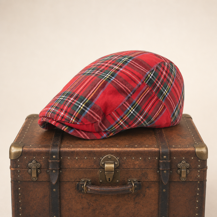 Tartan Highland Cap — WHITBY — Red