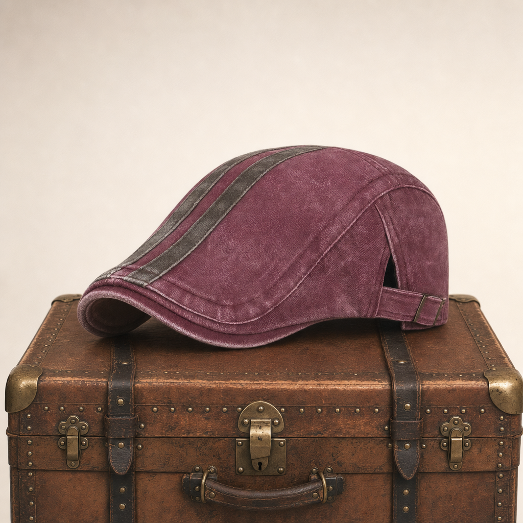 Denim Strip Cap — FORFAR — Red