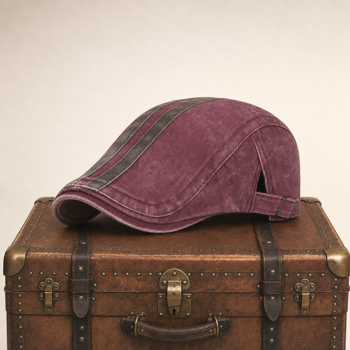 Denim Strip Cap — FORFAR — Red