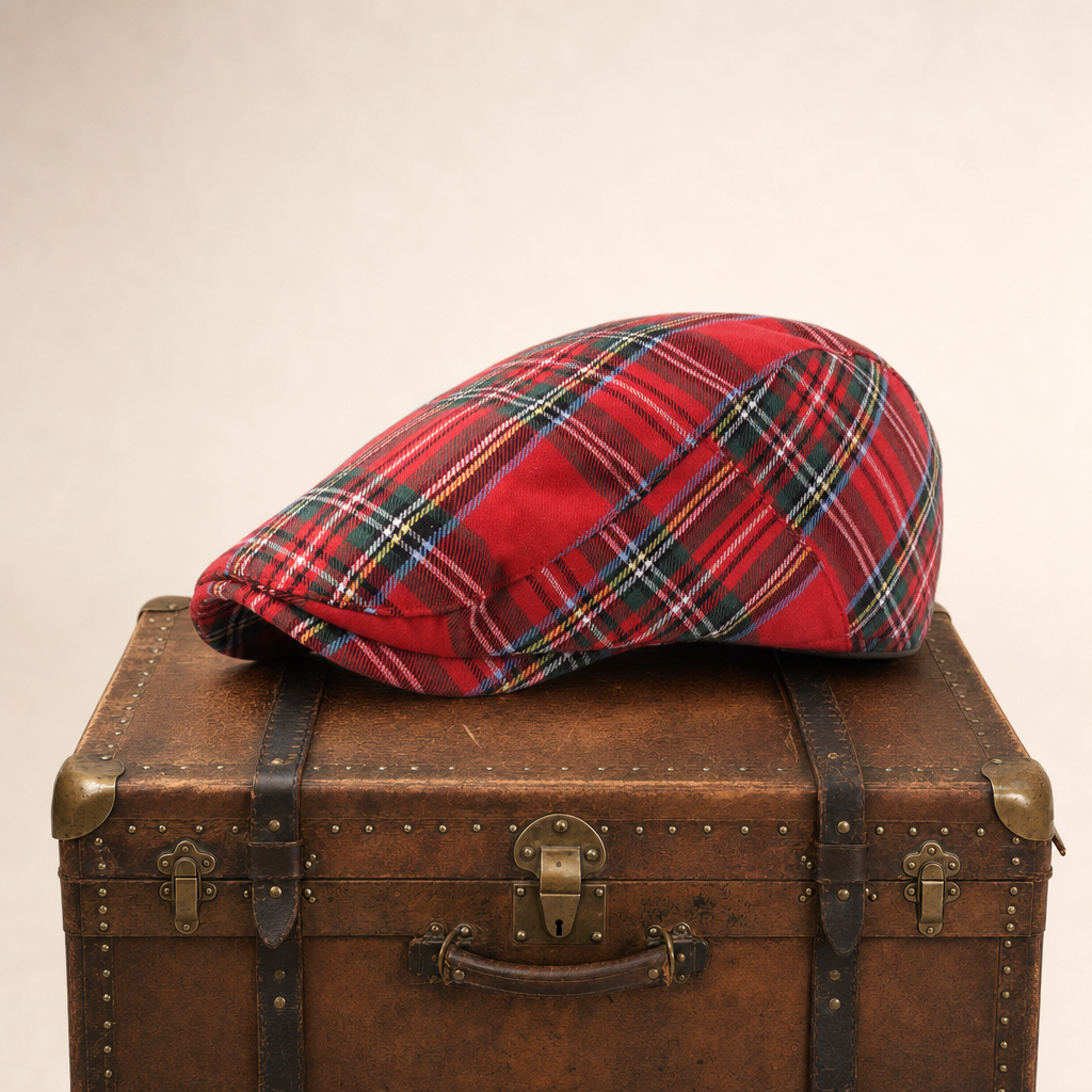 Tartan Highland Cap — OSWESTRY — Red