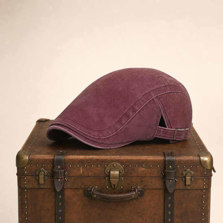 Vintage Washed Cap — BRECON — Rosewood Red