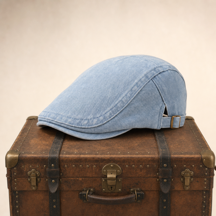 Raw Denim Cap — DERWENT — Sky Blue