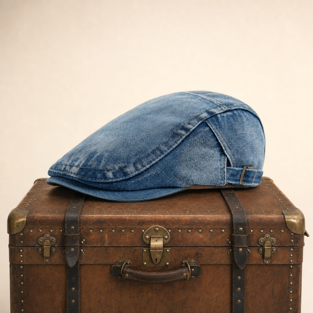 Stonewash Denim Cap — AMBLESIDE — Sky Blue