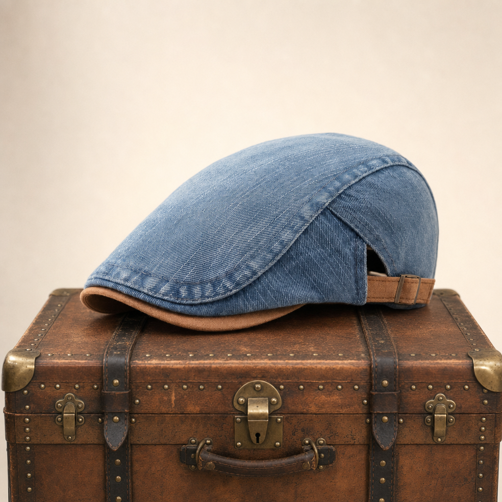 Denim Workwear Cap — ASHBOURNE — Sky Blue