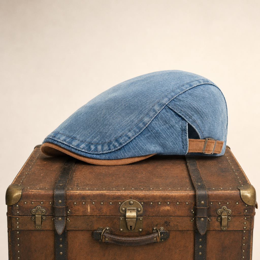 Denim Workwear Cap — BRECHIN — Sky Blue