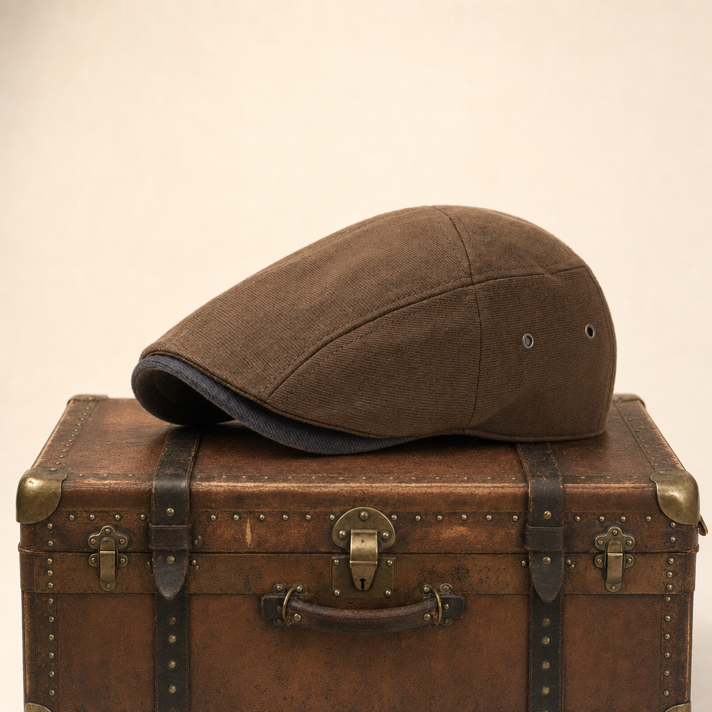Cotton Tradesman Cap — ARRAN — Tobacco Brown