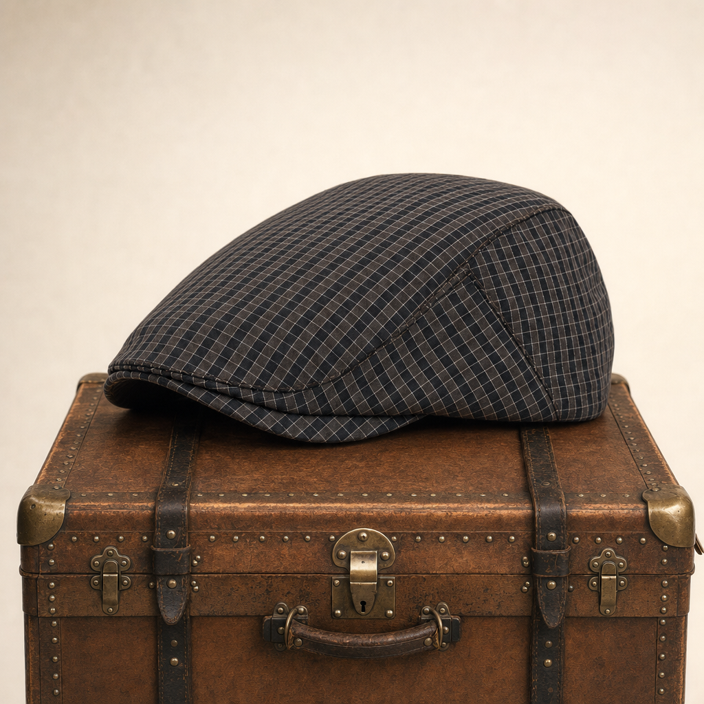 Lightweight Grid Cap — GALASHIELS — Tobacco Brown