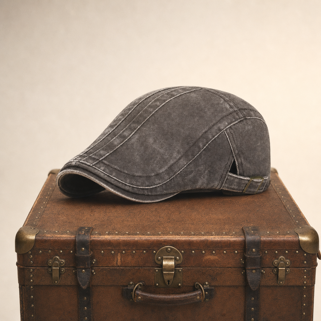 Denim Strip Cap — FORFAR — Tobacco Brown