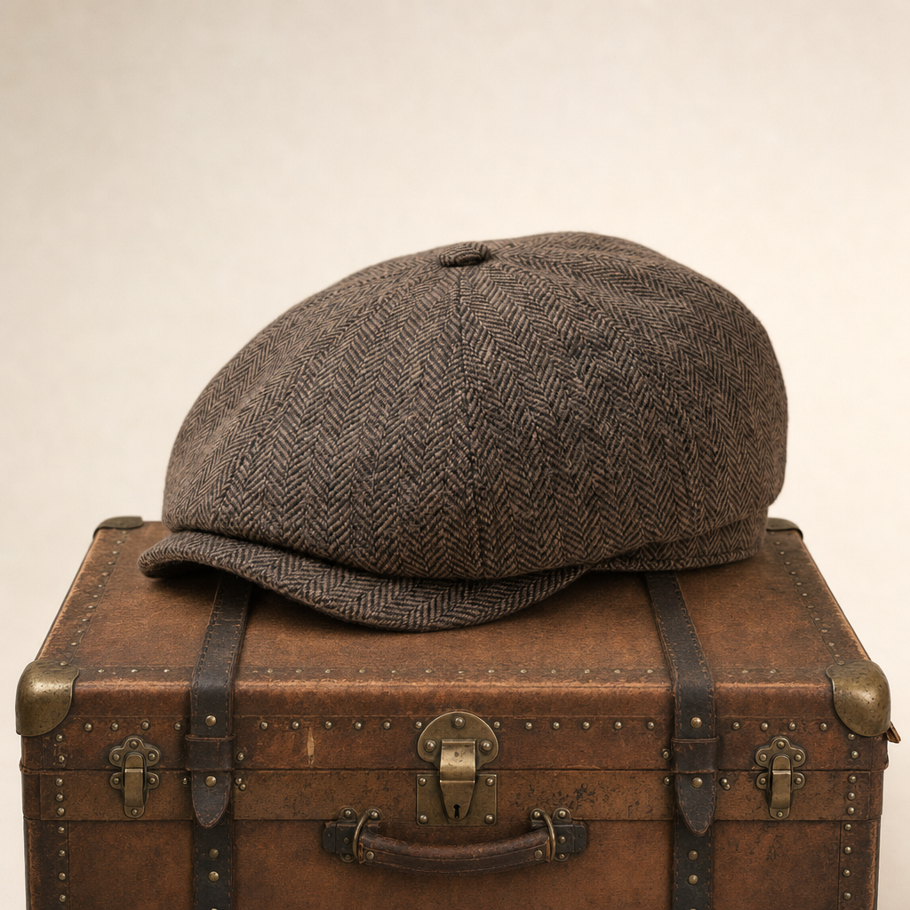 Eight-Panel Cap — BEDALE — Tobacco Brown