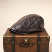 Leather Driver Cap — BURNLEY