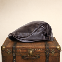 Leather Driver Cap — HAWICK